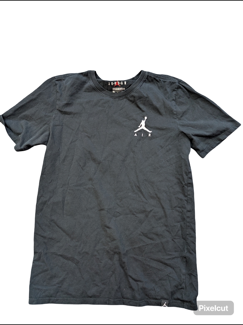 Jordan Black Short Sleeve T-Shirt with White Jumpman